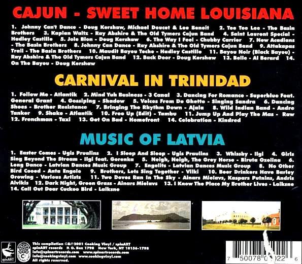 Doug Kershaw, The Basin Brothers, Superblue, General Grant, Etc. - International World Music Series World Box: Cajun, Trinidad, Latvia (42 tracks) (3xCD) (box set) (CD)