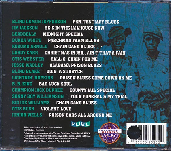 BB King, Junior Wells, Blind Blake, Big Joe Williams, Blind Lemon Jefferson - Penitentiary Blues: Songs To Do Hard Time By (CD)