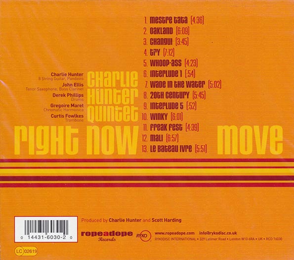 Charlie Hunter Quintet - Right Now Move (CD)
