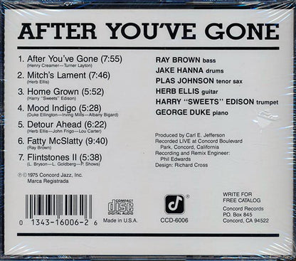 Herb Ellis, Ray Brown, Etc. - After You've Gone (CD)