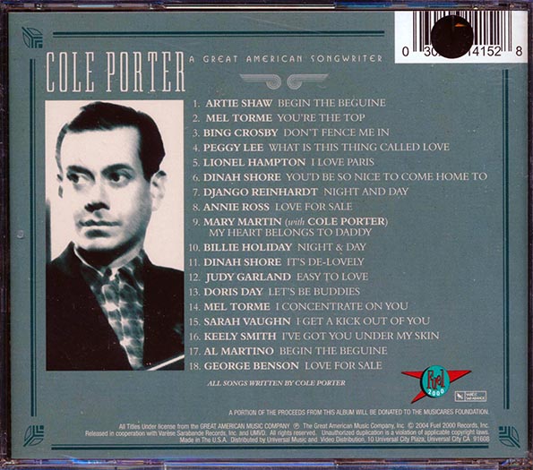 Artie Shaw, Bing Crosby, Peggy Lee, Etc. - Cole Porter: A Great American Songwriter (CD)