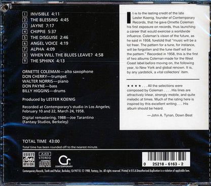 Ornette Coleman - Something Else: The Music Of Ornette Coleman Contemporary S7551 (CD)