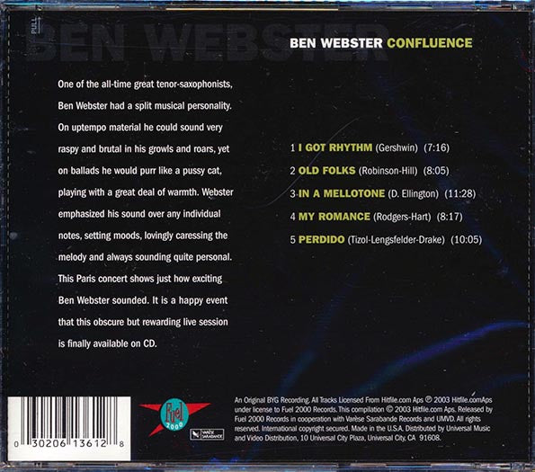 Ben Webster - Confluence (CD)