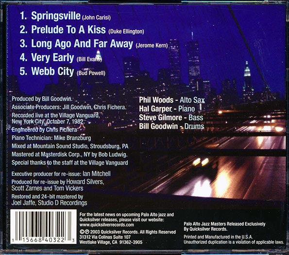 Phil Woods - Live At The Village Vanguard (CD)