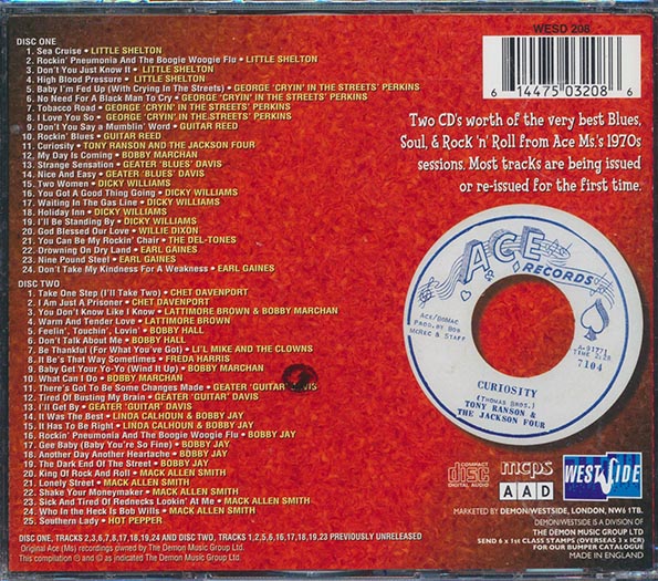 Little Shelton, Earl Gaines, Bobby Marchan, Lattimore Brown, Etc. - Curiosities: The Ace 70s Singles And Sessions (49 tracks) (CD)