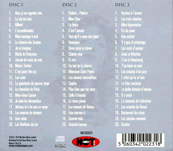 Edith Piaf - The Platinum Collection (60 tracks) (3xCD) (CD)