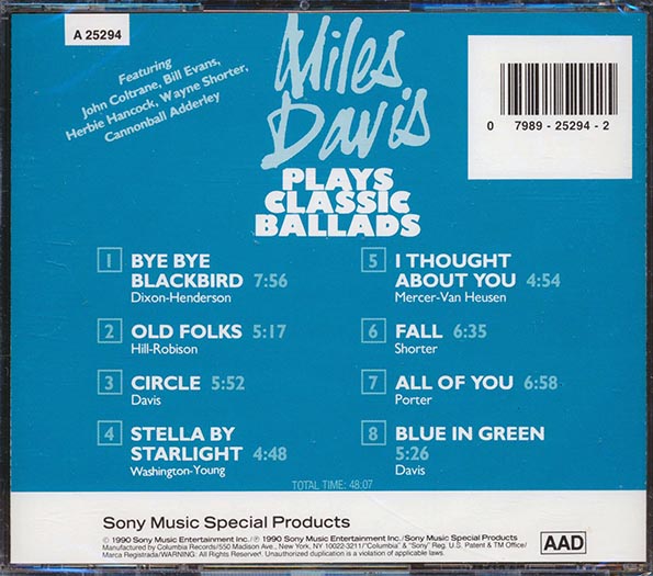 Miles Davis - Miles Davis Plays Classic Ballads (CD)