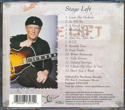 Martin Barre (Jethro Tull) - Stage Left: Jethro Tull's Legendary Guitarist (CD)