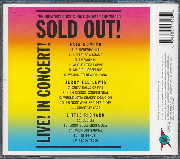 Fats Domino, Little Richard, Jerry Lee Lewis - Sold Out! (marked/ltd stock) (CD)
