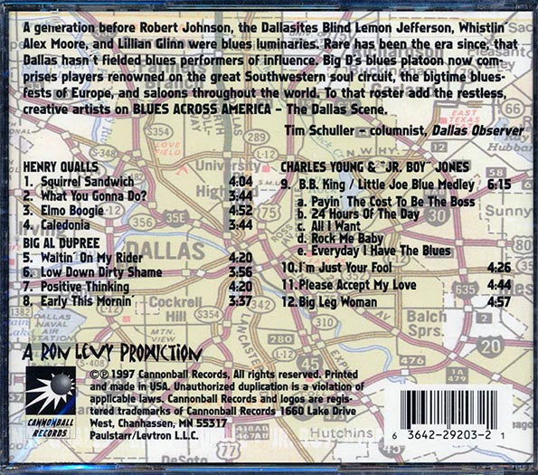 Henry Qualls, Big Al Dupree, Charles Young, Jr. Boy Jones - Blues Across America: The Dallas Scene (CD)