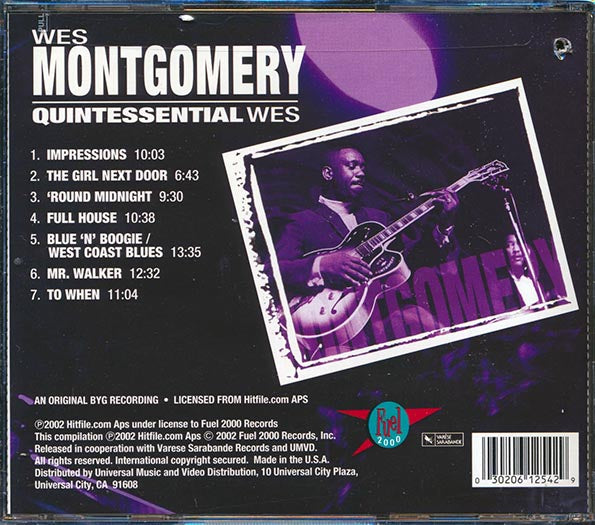 Wes Montgomery - Quintessential Wes (marked/ltd stock) (CD)