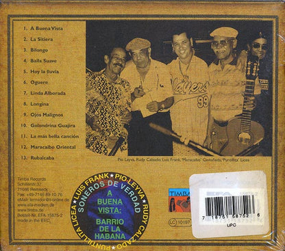 Soneros De Verdad - A Buena Vista: Barrio De La Habana (CD)