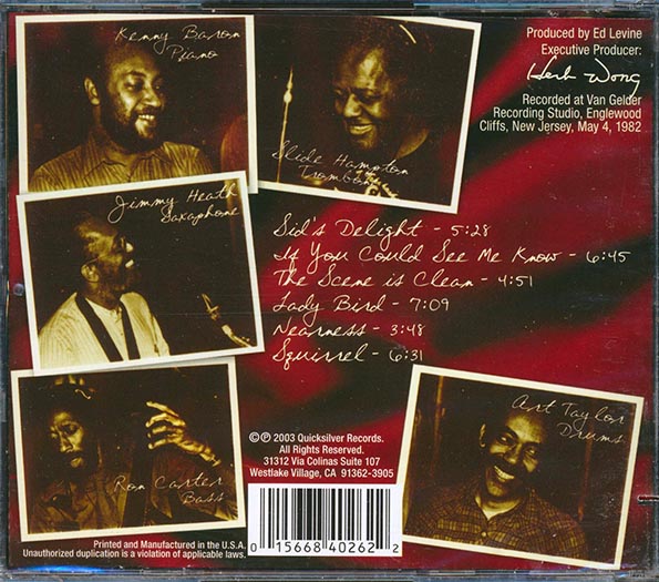 Slide Hampton, Jimmy Heath, Kenny Barron, Etc. - Continuum: Mad About Tadd, A Tribute To Tadd Dameron (remastered) (CD)