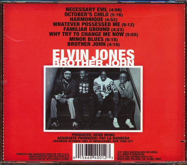 Elvin Jones - Brother John (CD)