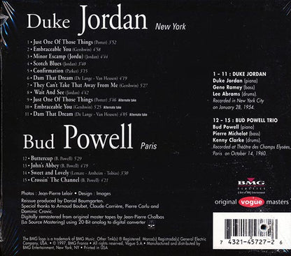 Duke Jordan, Bud Powell - Duke Jordan In New York, Bud Powell In Paris (CD)
