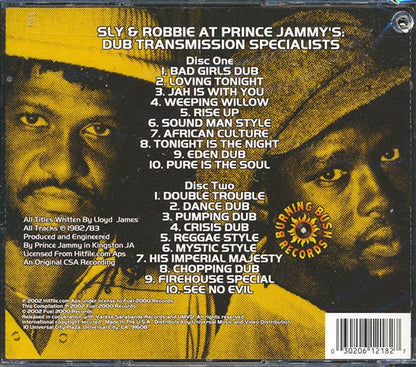 Sly & Robbie, Prince Jammy - Sly & Robbie At Prince Jammy's: Dub Transmission Specialists (20 tracks) (2xCD) (CD)