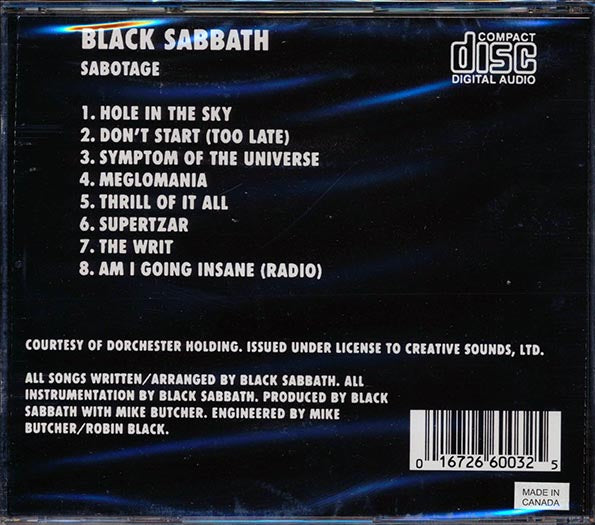 Black Sabbath - Sabotage (CD)