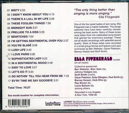 Ella Fitzgerald - Ella Fitzgerald Sings Ballads For Lovers (CD)