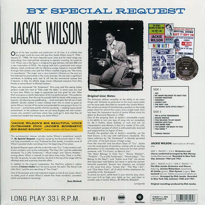 Jackie Wilson - By Special Request (+2 bonus tracks) (ltd. ed.) (LP) - PureSound Records