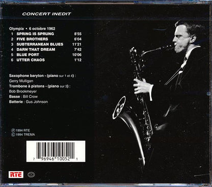 Gerry Mulligan & His Quartet - En Concert Avec Europe1, Olympia 6 Octbre 1962 (CD)