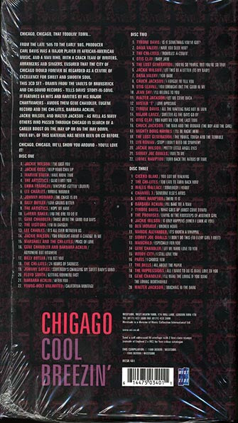 Tyrone Davis, The Artistics, Jackie Wilson, Chuck Jackson, Otis Clay, Etc. - Chicago Cool Breezin: A Windy City Rhythm 'N Soul Compendium 1966-1983 (tall casebound set) (64 tracks) (3xCD) (CD)