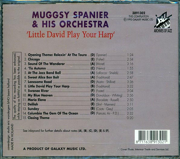 Mugsy Spanier & His Orchestra - Little David Play Your Harp (2xCD) (CD)