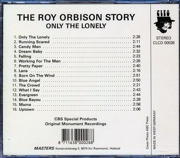 Roy Orbison - Only The Lonely: The Roy Orbison Story (CD)