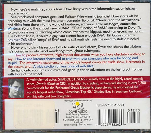 Dave Barry - In Cyberspace (CD)
