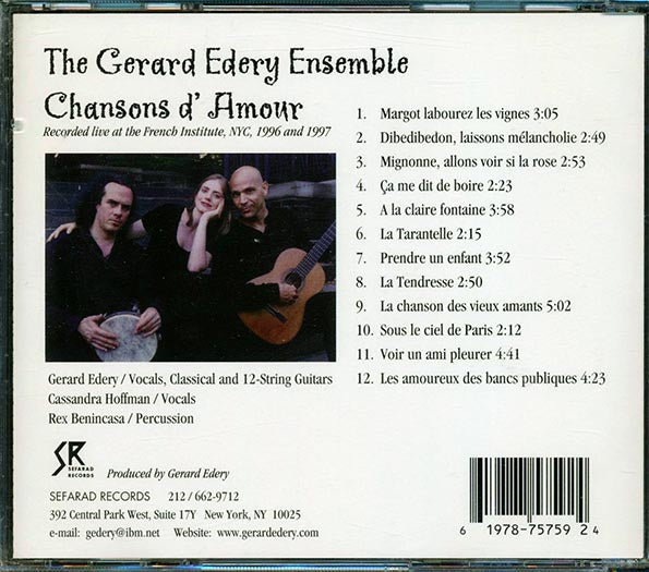 The Gerard Edery Ensemble - Chansons D' Amour (CD)