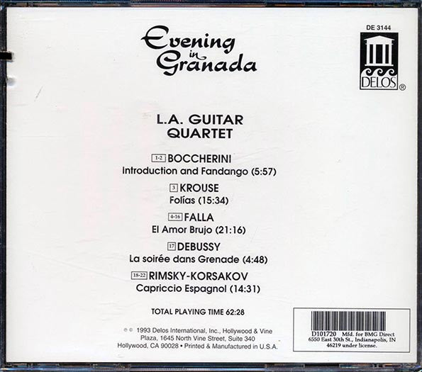 Los Angeles Guitar Quartet - Evening In Granada (CD)