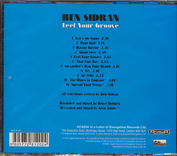 Ben Sidran - Feel Your Groove (CD)