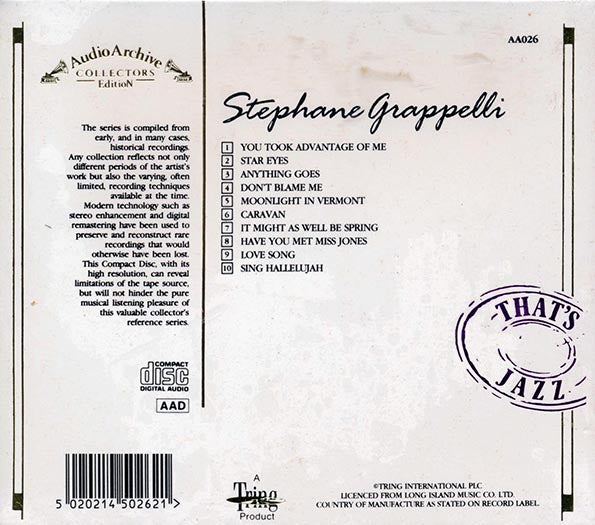 Stephane Grappelli - 10 Reflective Recordings (CD)