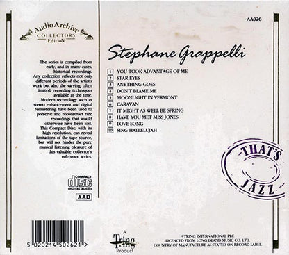 Stephane Grappelli - 10 Reflective Recordings (CD)