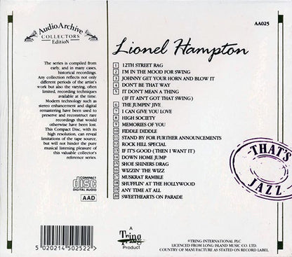 Lionel Hampton - Audio Archive Collectors Edition: 20 Reflective Recordings (CD)