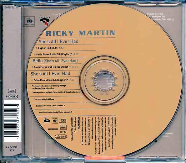 Ricky Martin - She's All I Ever Had (CD)