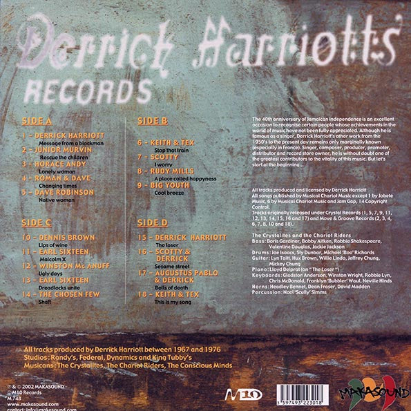 Keith & Tex, Rudy Mills, Horace Andy, Scotty, Earl Sixteen, Etc. - A Place Called Jamaica: Derrick Harriott's Productions 60's & 70's (LP)