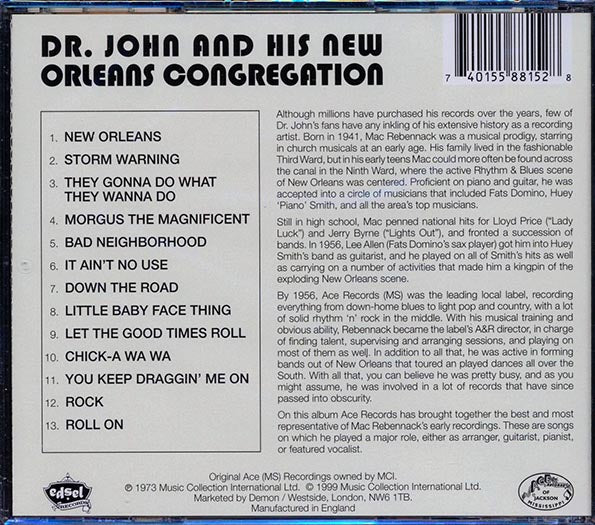 Dr. John - Dr. John And His New Orleans Congregation (CD)