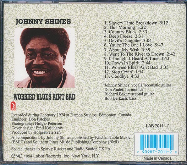 Johnny Shines - Worried Blues Ain't Bad (CD)