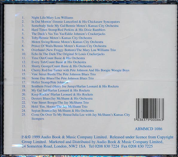 Count Basie, Bennie Moten, Jimmie Lunceford, Etc. - Kansas City Jazz: 30s And 40s (CD)