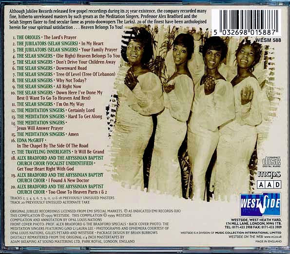 Orioles, Selah Singers, Meditation Singers, Etc. - Heaven Belongs To You: The Best Of Jubilee Gospel (CD)