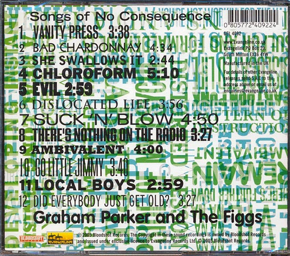 Graham Parker - Songs Of No Consequence (CD)