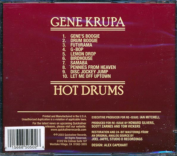 Gene Krupa - Hot Drums (CD)