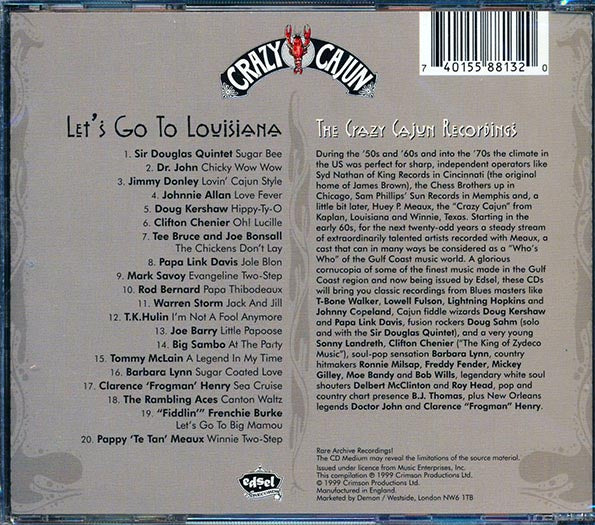 Sir Douglas Quintet, Dr. John, Jimmy Donley, Etc. - Let's Go To Louisiana: The Crazy Cajun Recordings (CD)