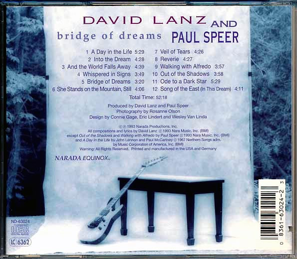 David Lanz, Paul Speer - Bridge Of Dreams (CD)