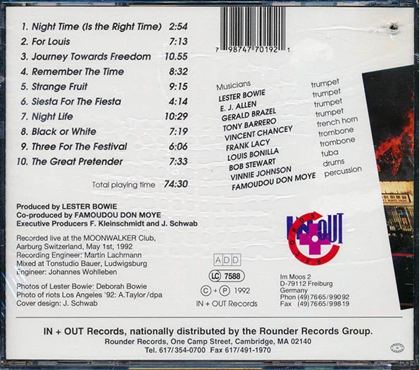 Lester Bowie's Brass Fantasy - The Fire This Time (CD)