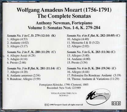 Mozart - 6 Fortepiano Sontatas (CD)