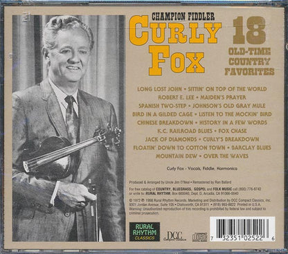Curly Fox - Champion Fiddler: 18 Old Time Country Favorites (CD)