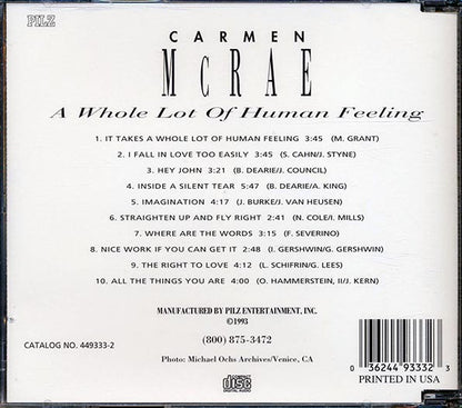 Carmen McRae - A Whole Lot Of Human Feeling (CD)