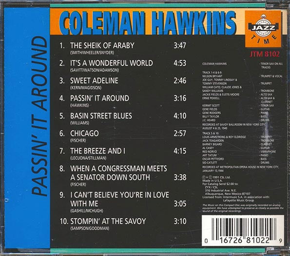 Coleman Hawkins - Passin' It Around (CD)