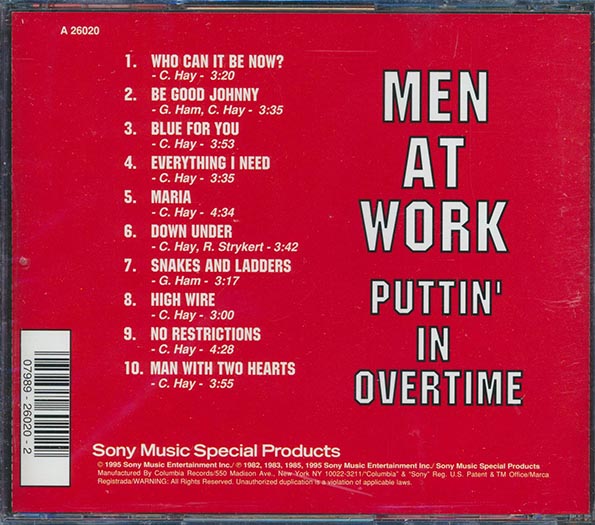 Men At Work - Puttin' In Overtime (CD)